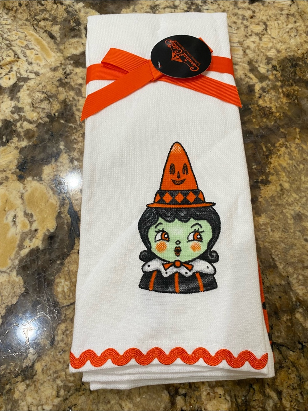 Carnival Cottage Johanna Parker whimsical witch kitchen towel set - NEW